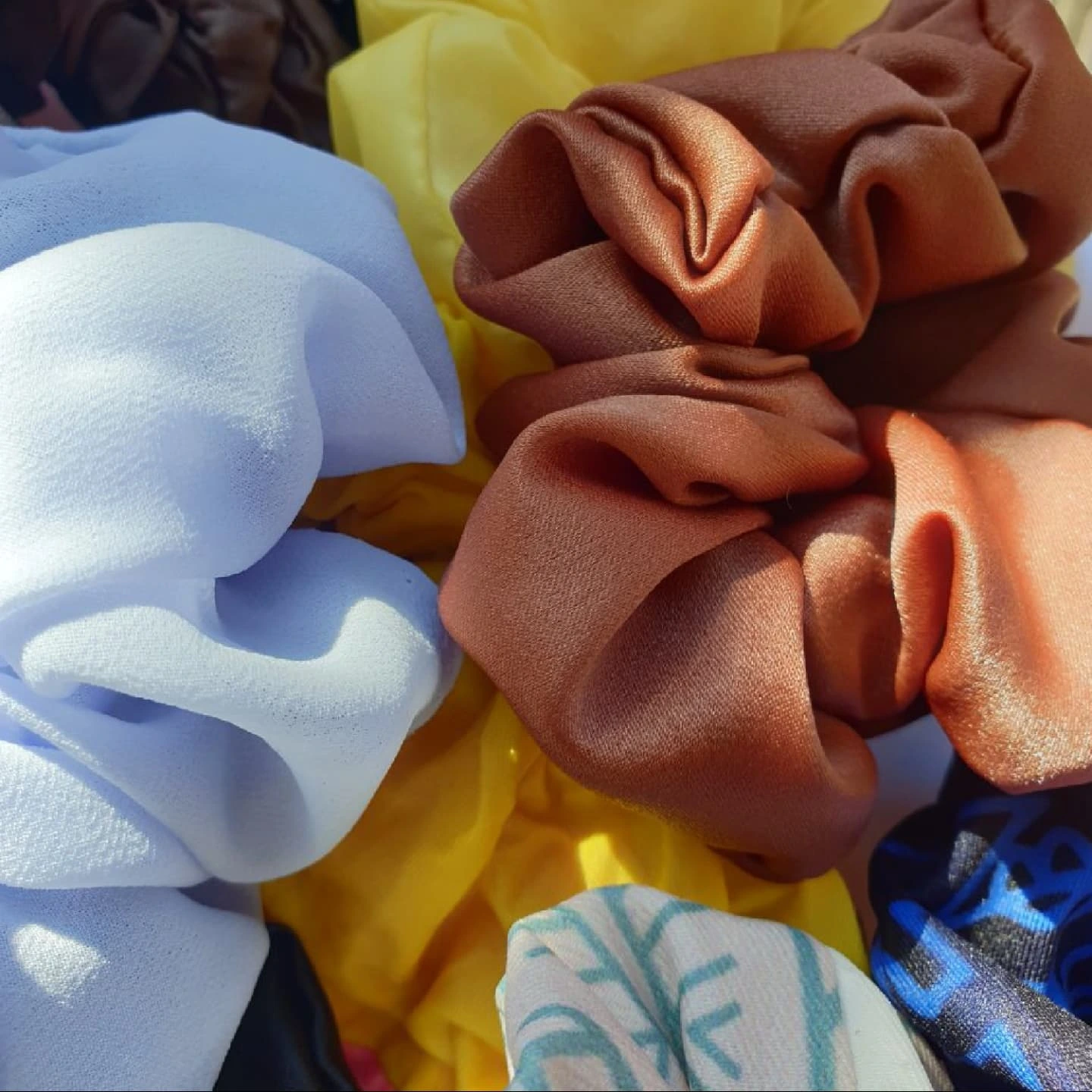 a sunny pile of scrunchies